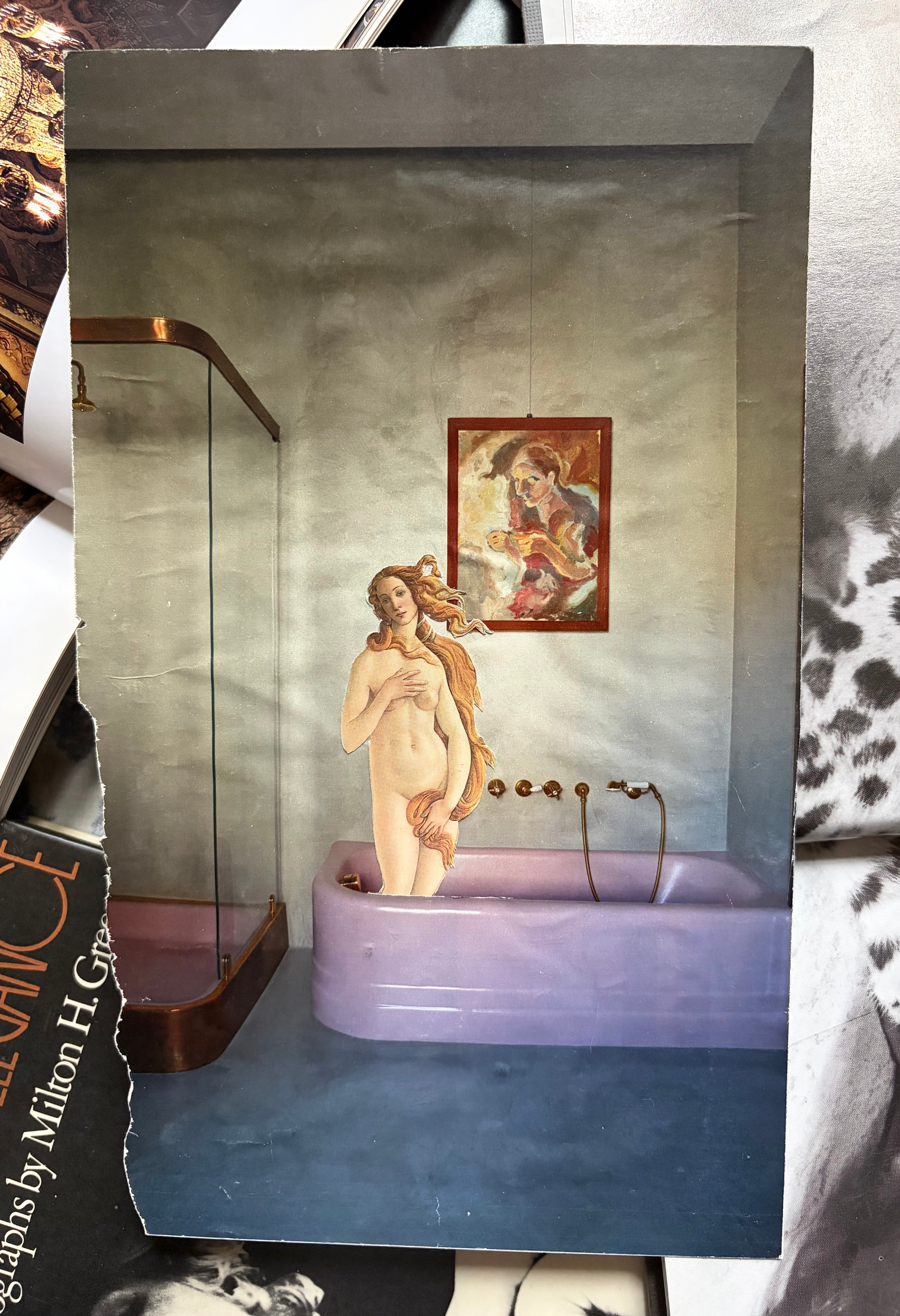 “The Bath of Venus”, original hand cut collage