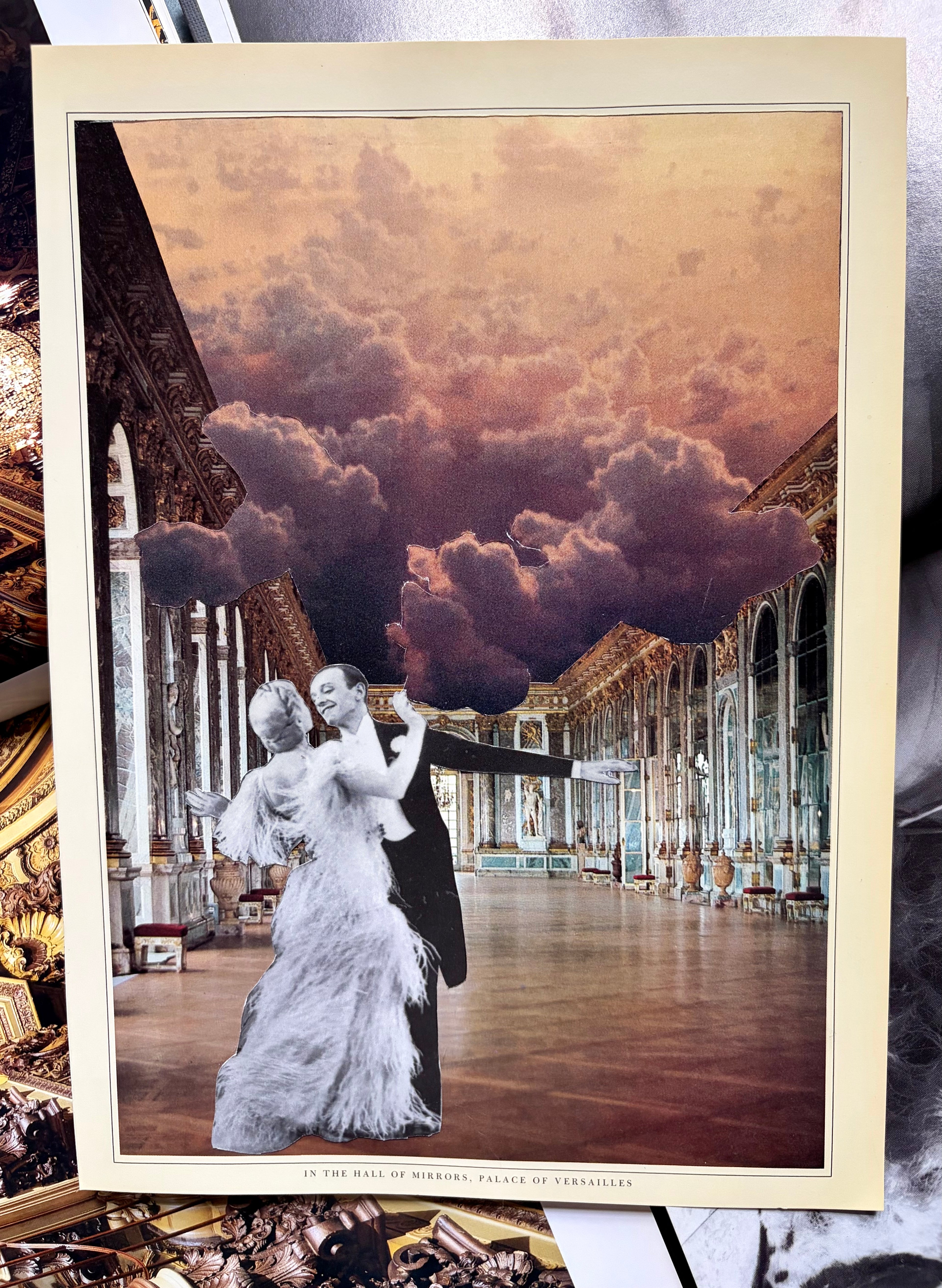 “Bailando”, original hand cut collage