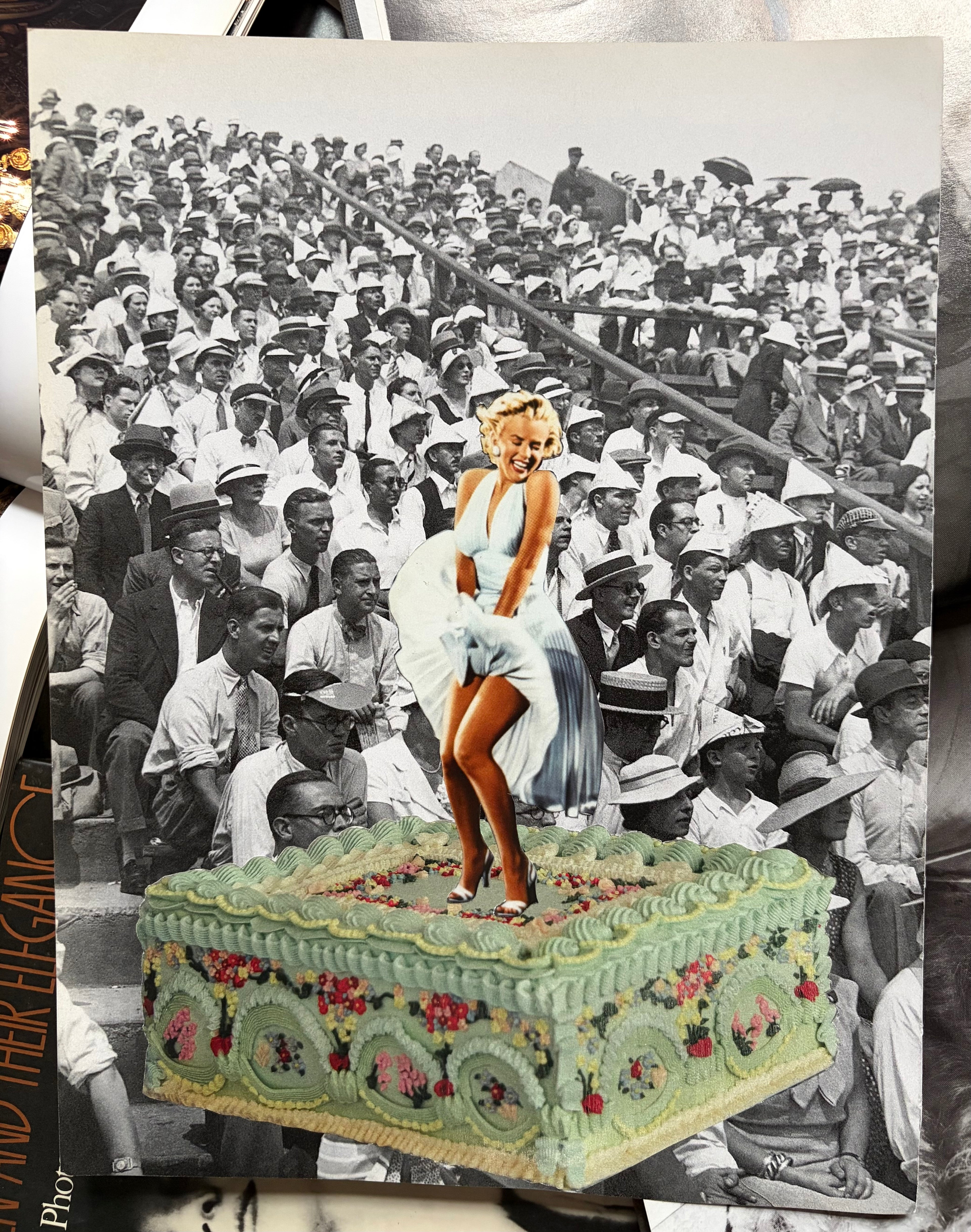 “female Gaze”, original hand cut collage